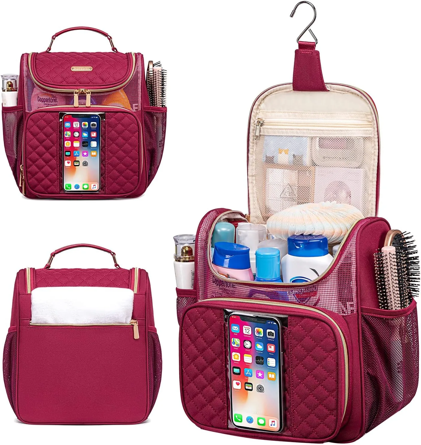 Large Toiletry Bag for Women Men,Portable Shower Caddy For College Dorms,Gym Shower Bag for Women, Quick Dry Hanging Toiletry Bag Bathroom Accessories Bag for Traveling, Camping Essentials