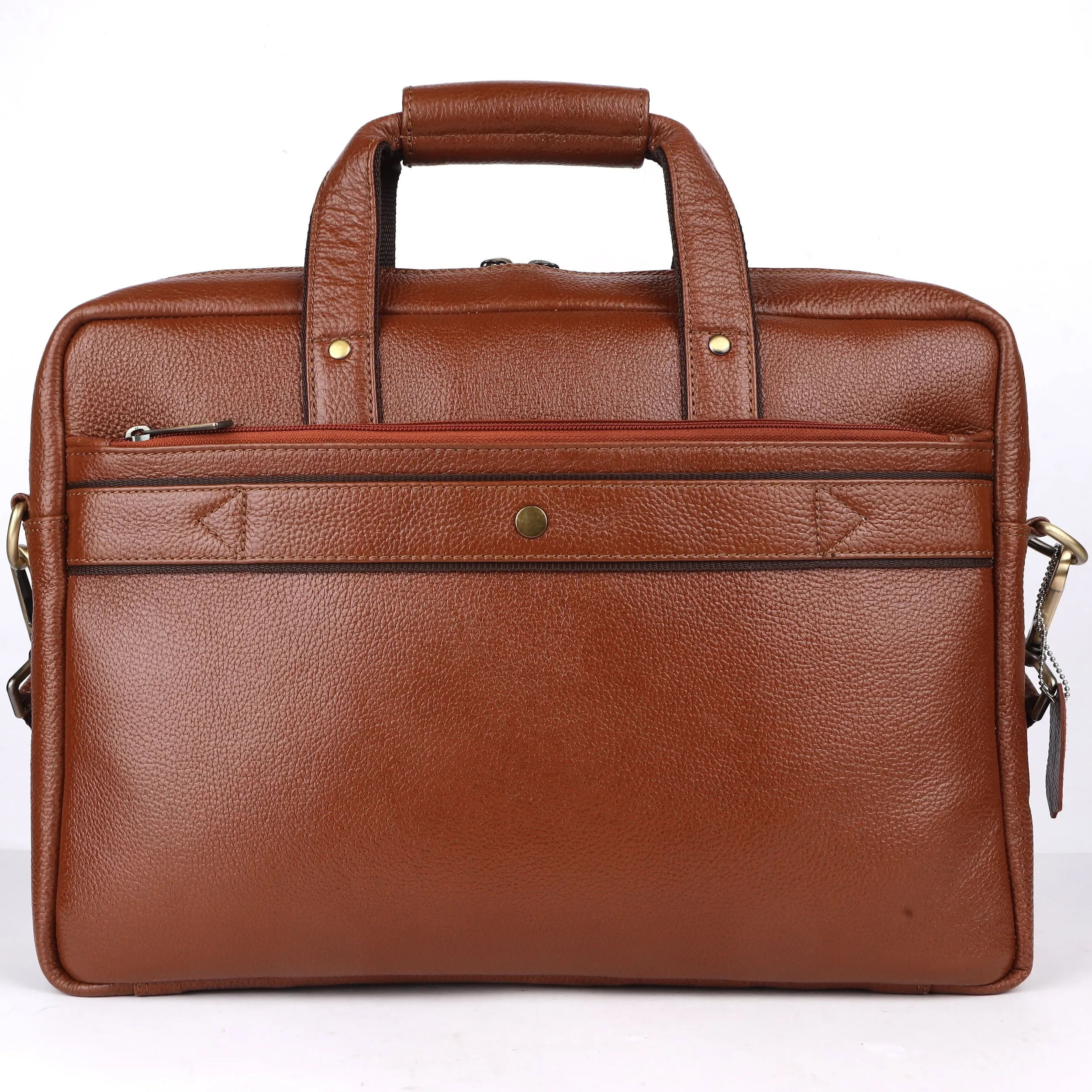 Laveri® Genuine Leather Laptop Messenger bag #2815 Tan
