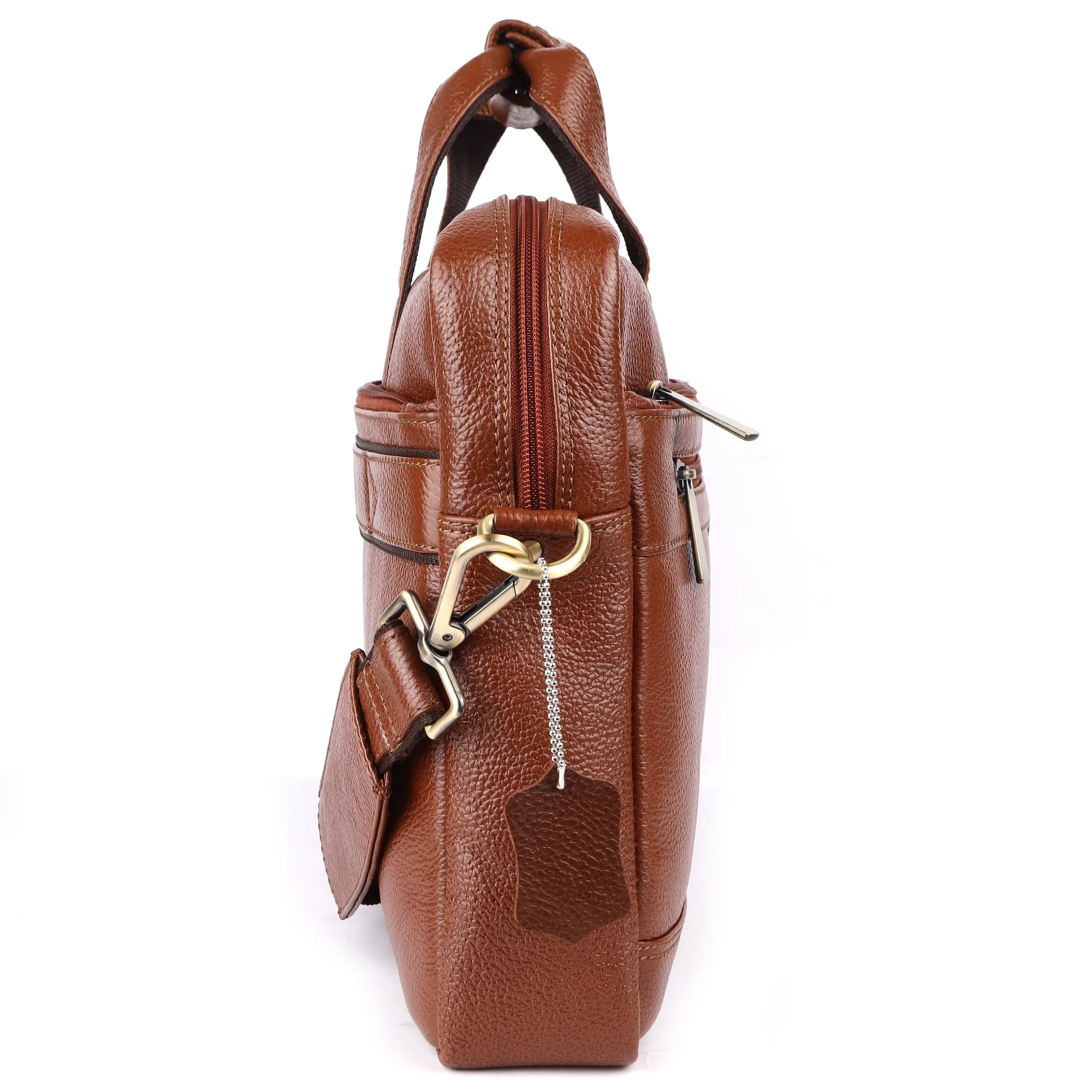 Laveri® Genuine Leather Laptop Messenger bag #2815 Tan