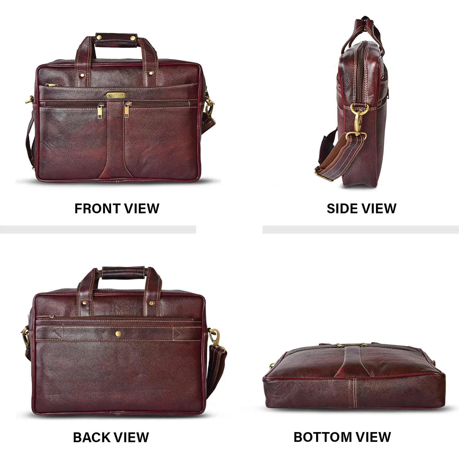 Leather Laptop Bag 36807 (Brown)