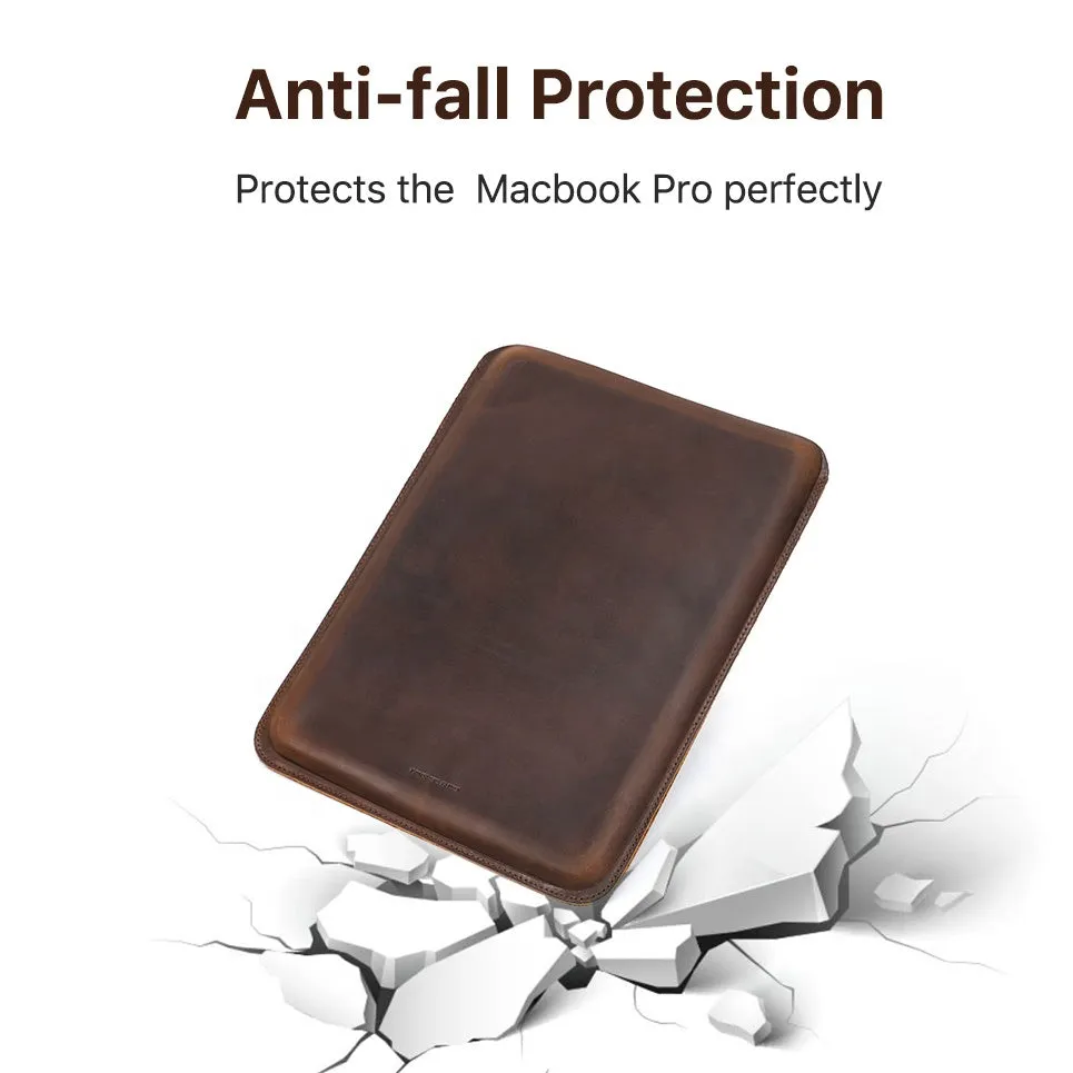 Leather Laptop Sleeve for MacBook Pro 14.2 Inch