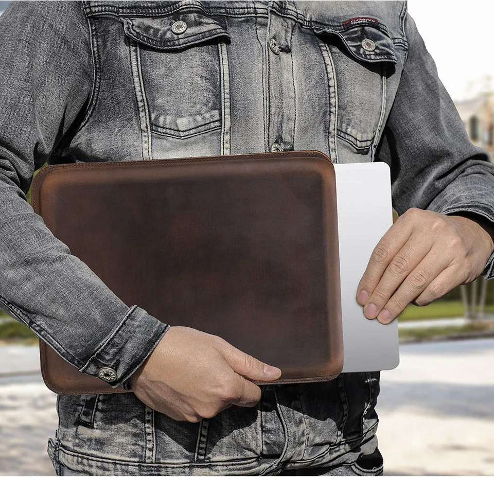 Leather Laptop Sleeve for MacBook Pro 14.2 Inch