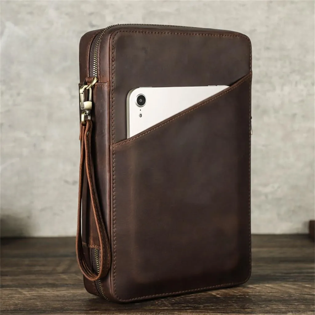 Leather Wristband With Glasses Case, Multifunctional Portable Mechanical Watch, Watch Storage Box