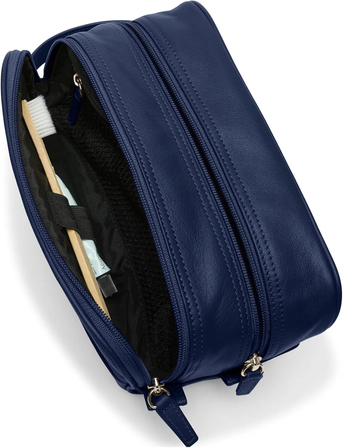 Leatherology Small Double Zip Toiletry Bag