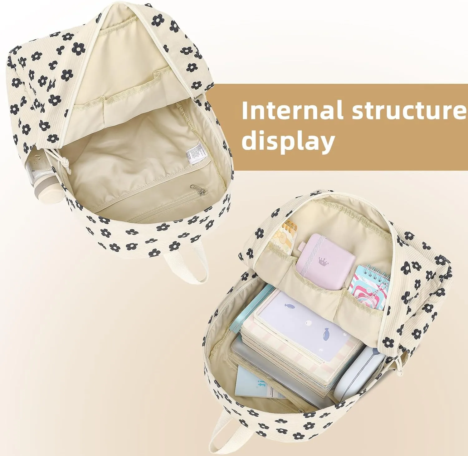 LEDAOU Backpack for Girls School Bag Kids Bookbag Teen Backpack Set Daypack with Lunch Bag and Pencil Case