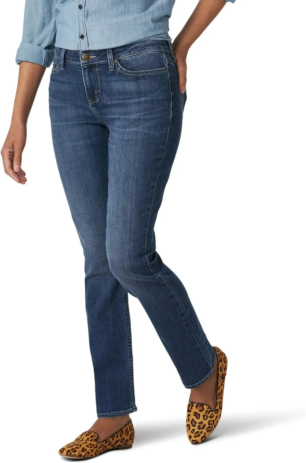 Lee Women's Legendary Mid Rise Straight Leg Jean