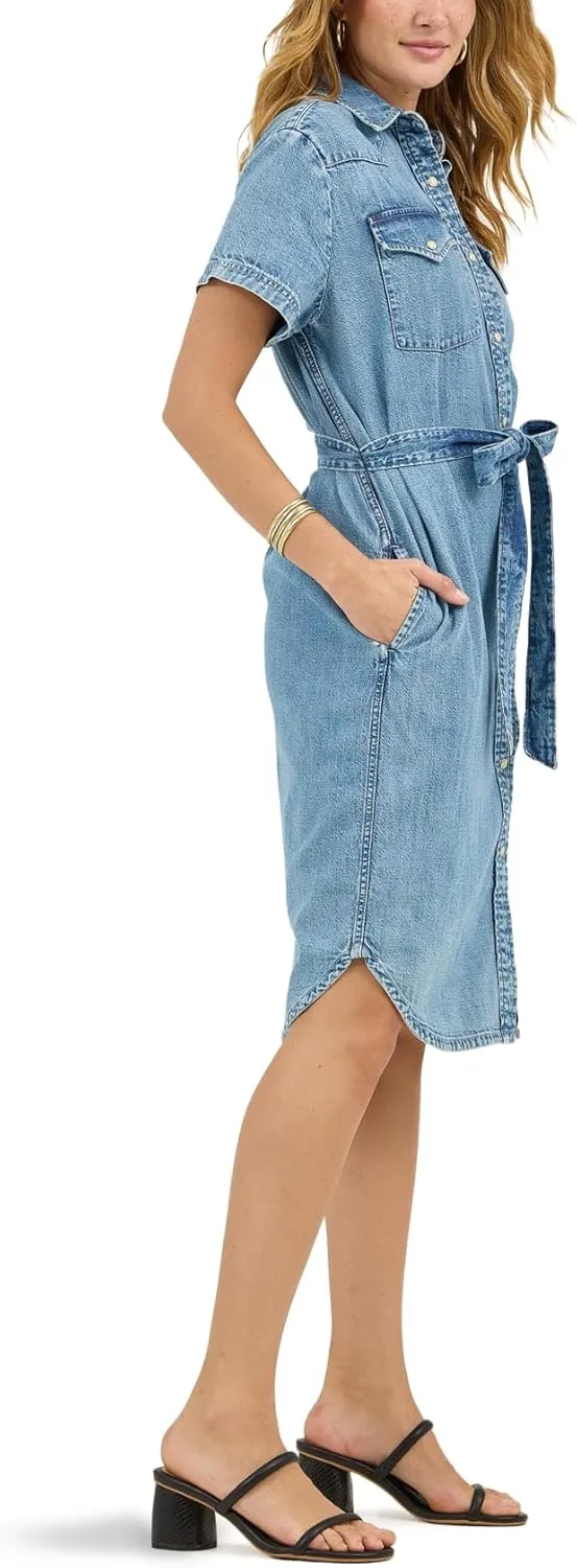 Lee Women's Legendary Short Sleeve Western Denim Dress