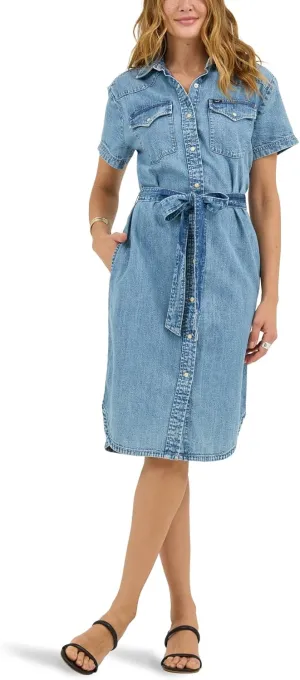 Lee Women's Legendary Short Sleeve Western Denim Dress