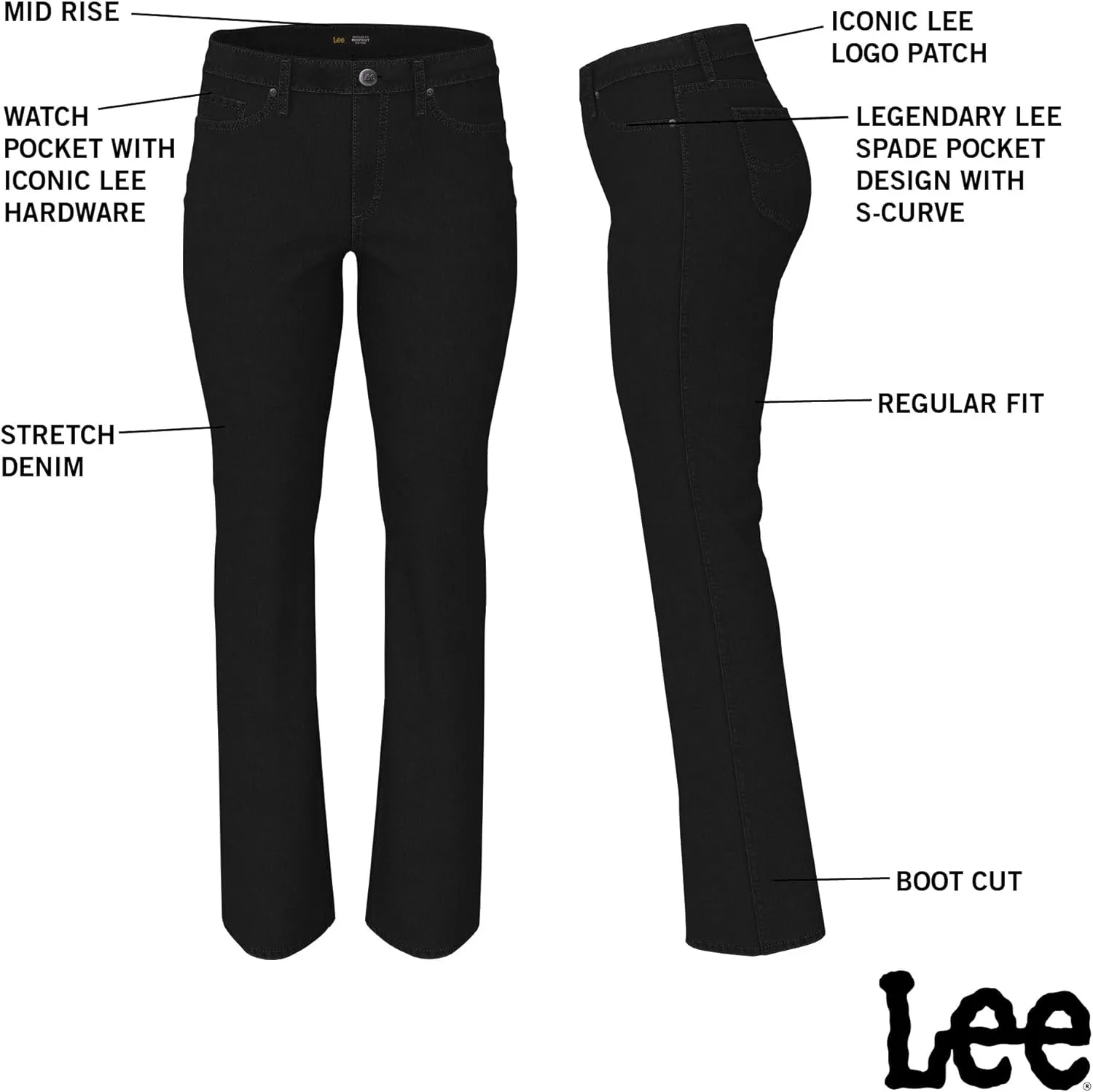Lee womens Plus Size Legendary Mid Rise Bootcut Jean