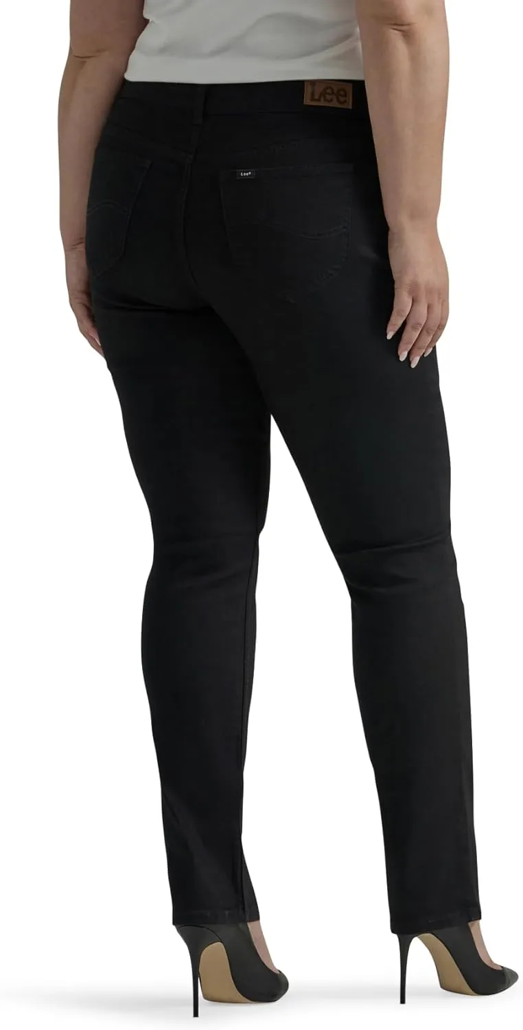 Lee Women's Plus Size Legendary Mid Rise Straight Leg Jean