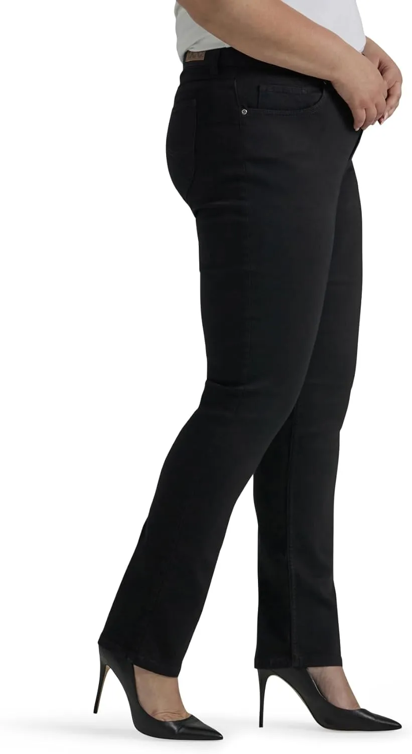 Lee Women's Plus Size Legendary Mid Rise Straight Leg Jean