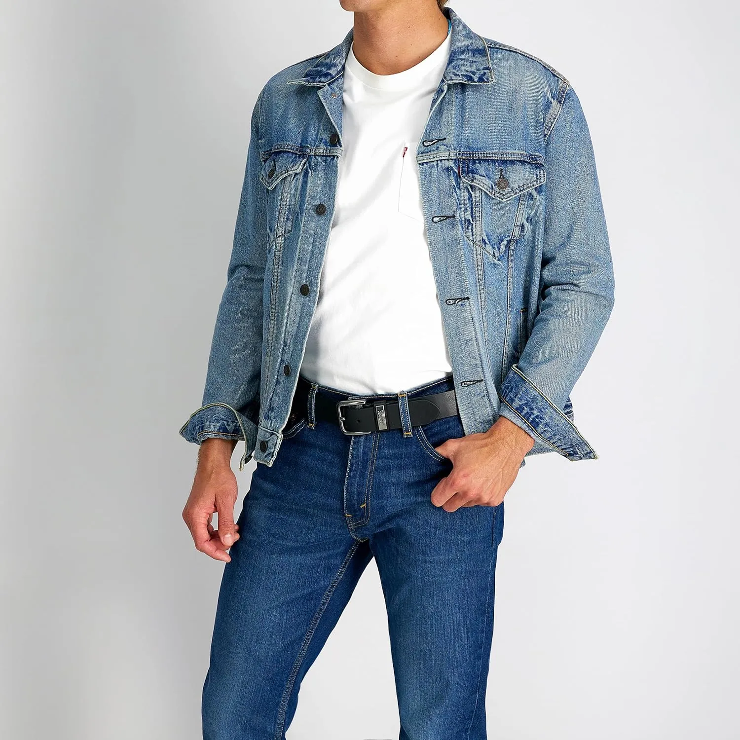 Levi’s Men’s Casual Everyday Leather Jean Belt