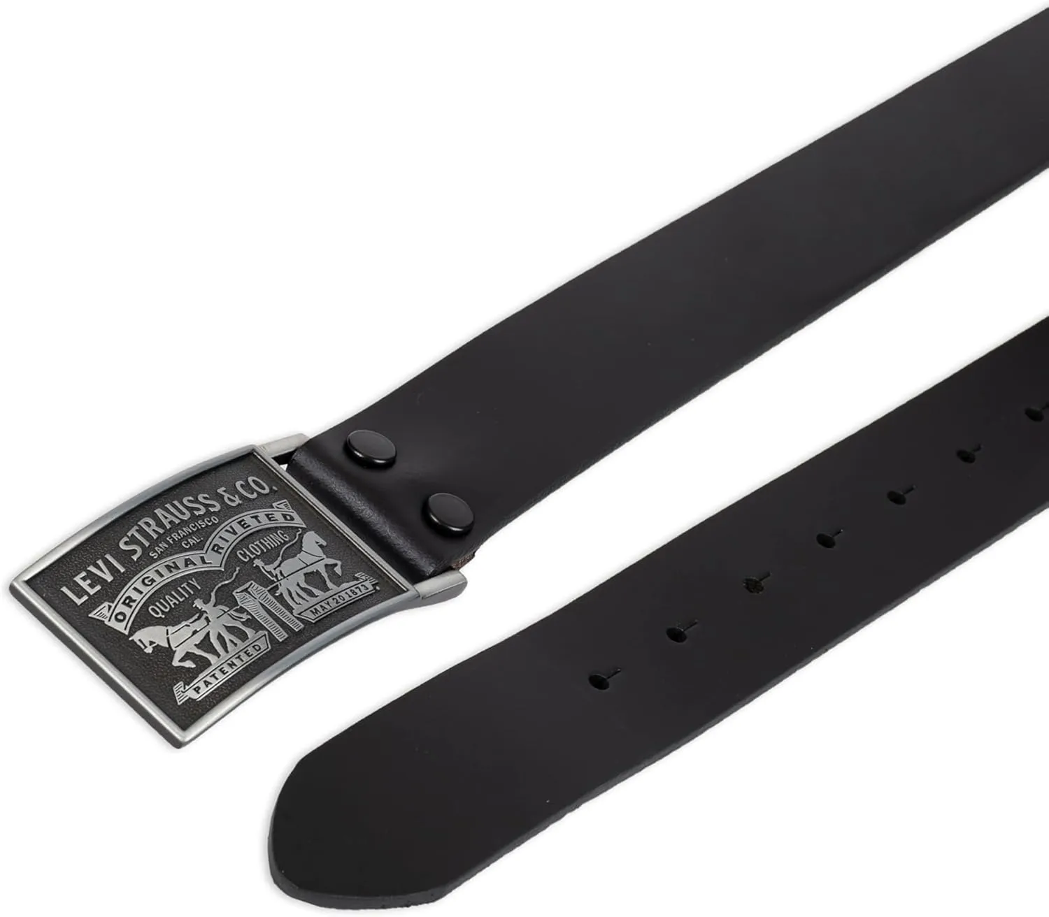 Levi's Men's Everyday Jean Belt with Removable Plaque Buckle