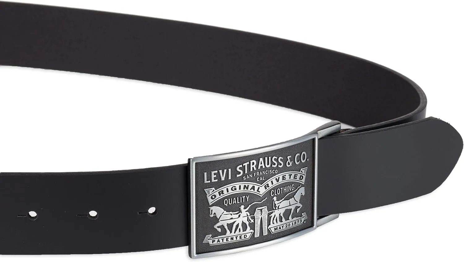 Levi's Men's Everyday Jean Belt with Removable Plaque Buckle