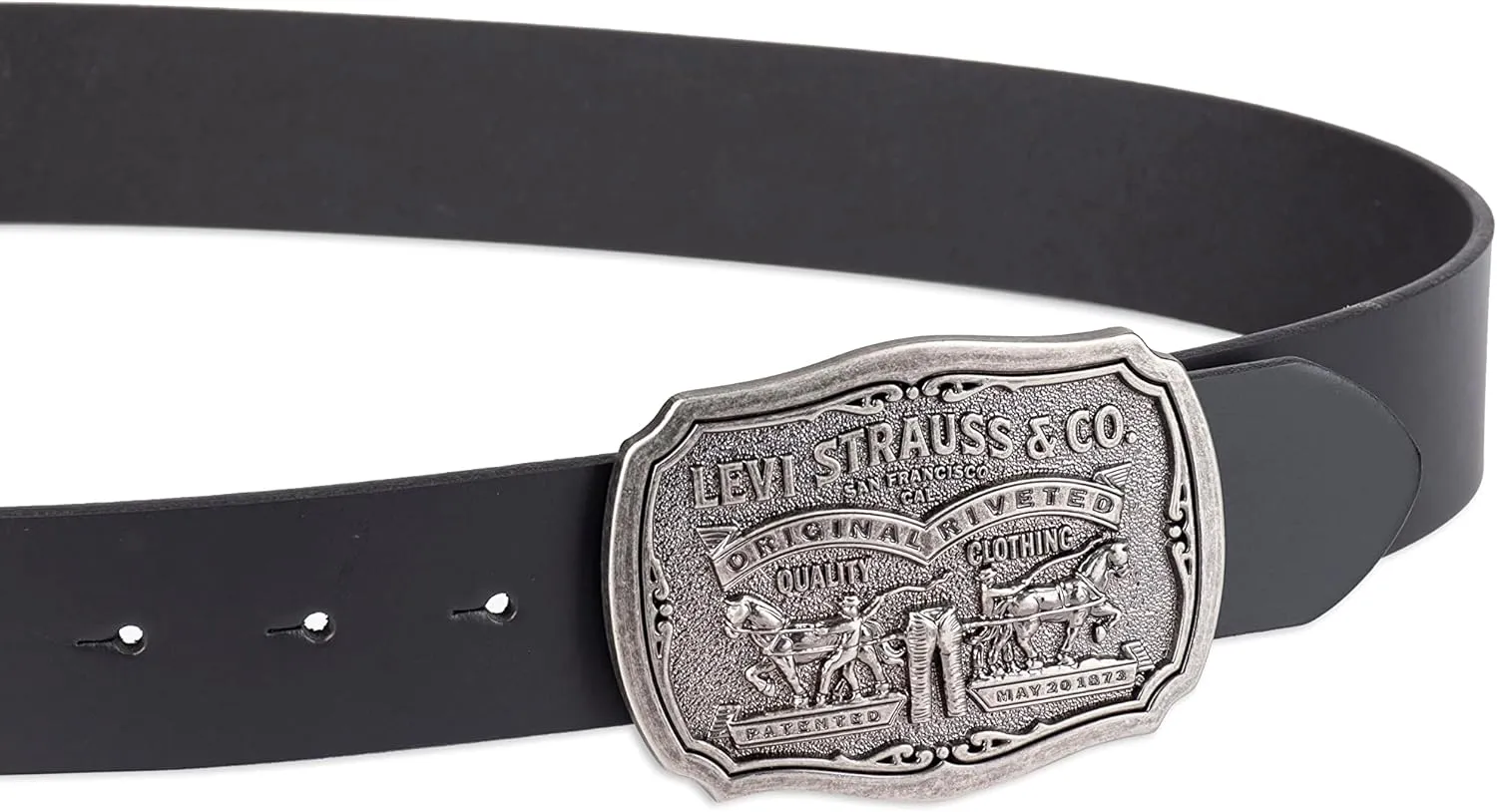Levi's Men's Everyday Jean Belt with Removable Plaque Buckle