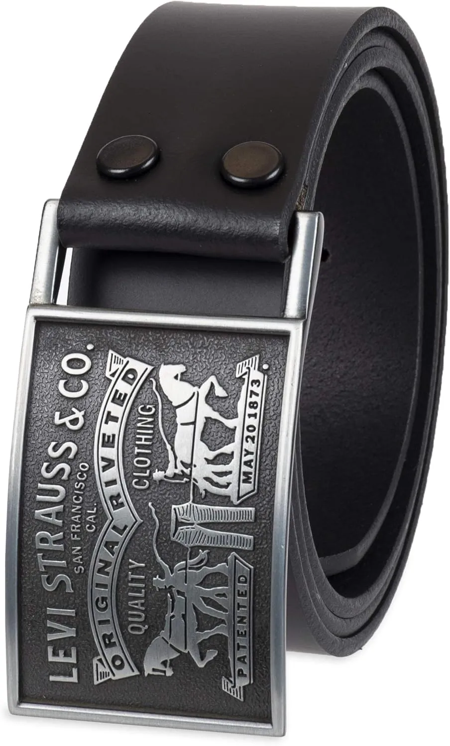 Levi's Men's Everyday Jean Belt with Removable Plaque Buckle