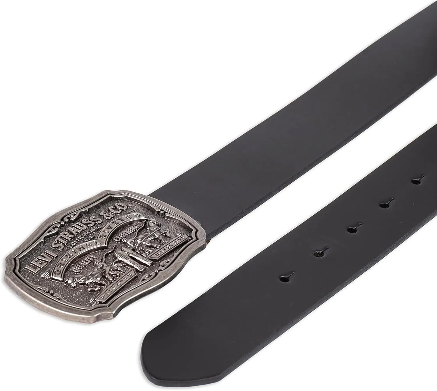 Levi's Men's Everyday Jean Belt with Removable Plaque Buckle