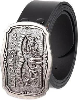 Levi's Men's Everyday Jean Belt with Removable Plaque Buckle