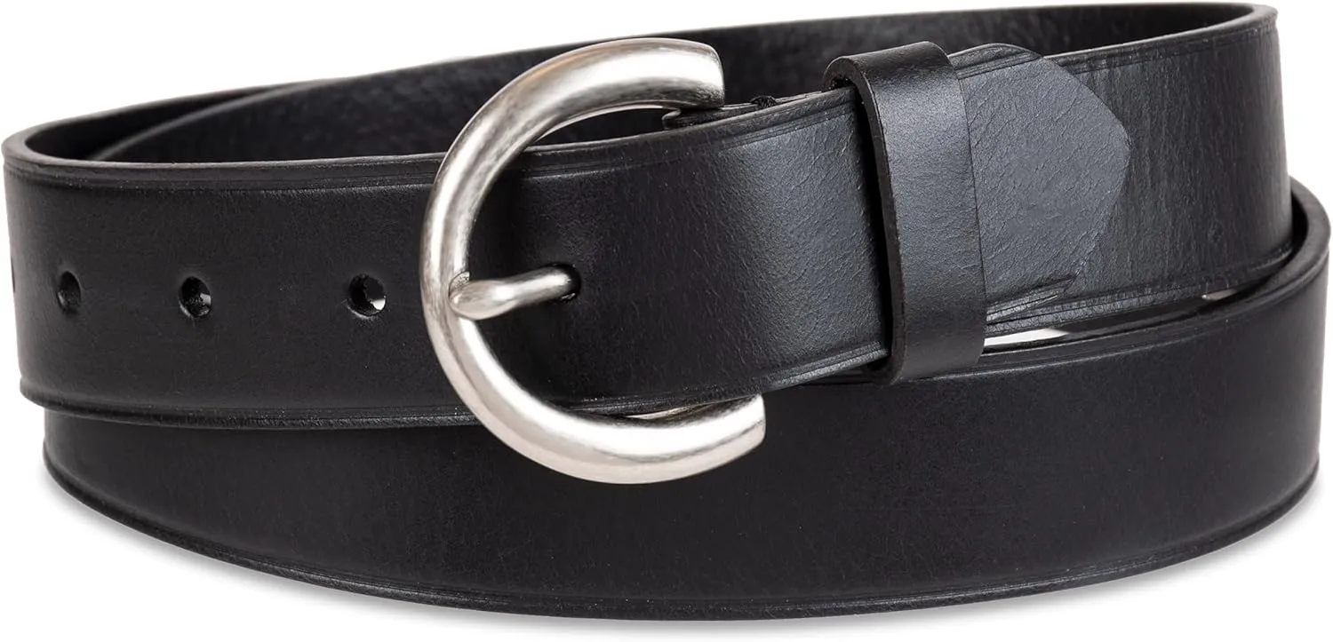 Levi's Women's Casual Soft Leather Jean Belt with Rounded Buckle