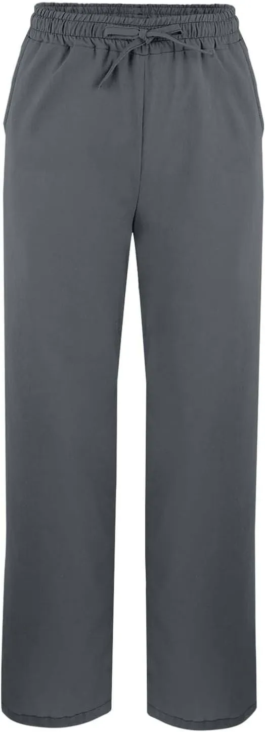 Lightweight Casual Linen Pants for Women Summer Stretchy Drawstring Hem Ankle Trousers Travel Beach Home Casual Pants