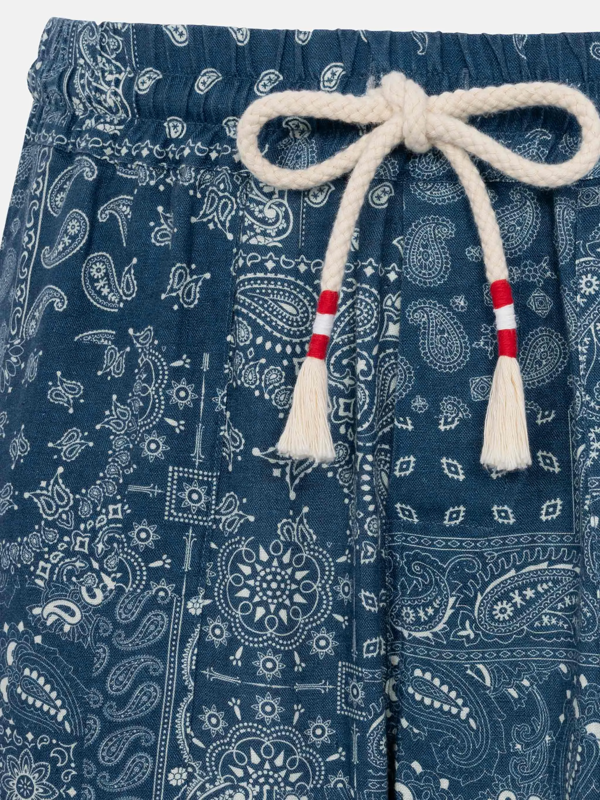 Linen pants Calais with bandanna print