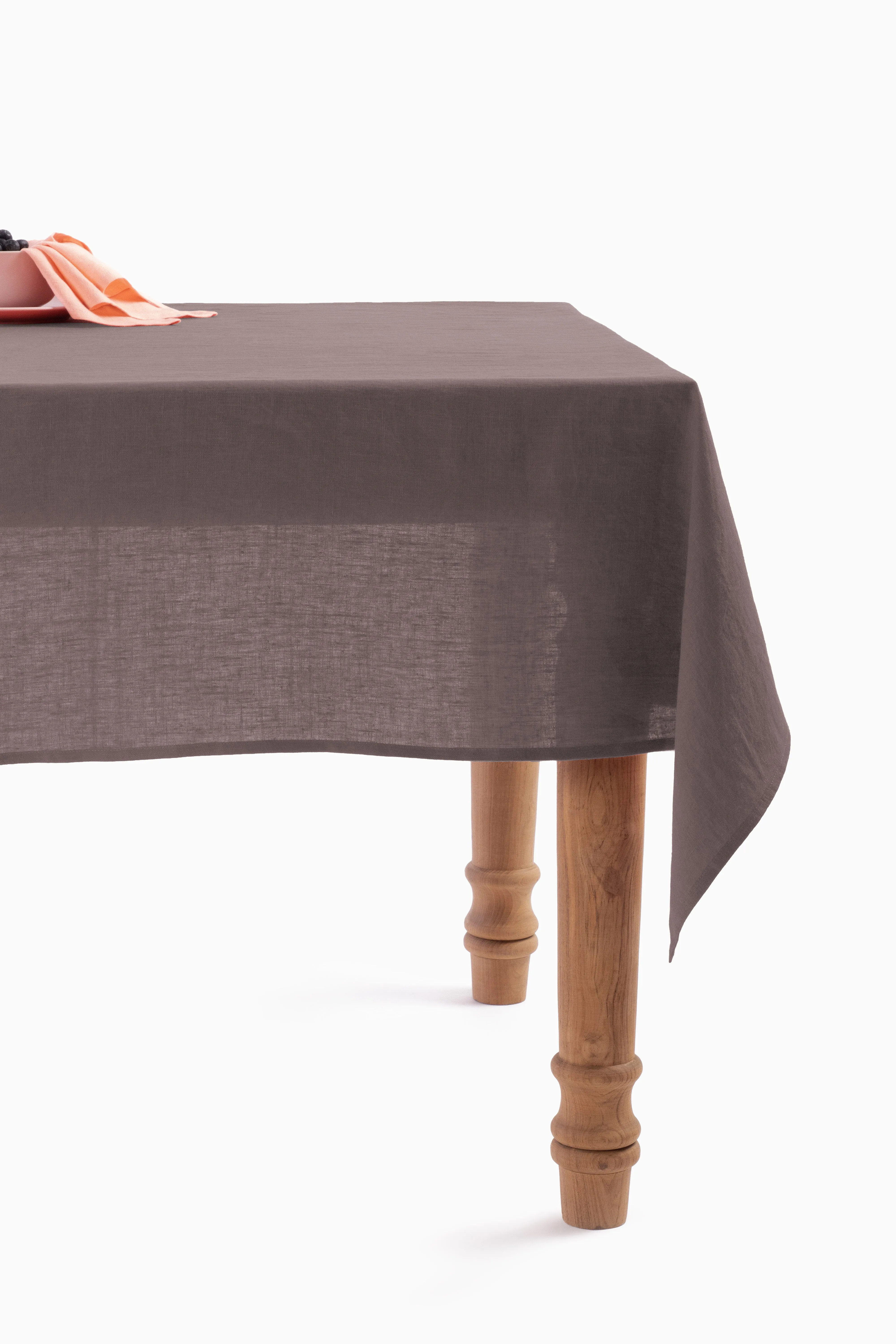 Linen Slumber Solid Tablecloth-Blackberry Wine