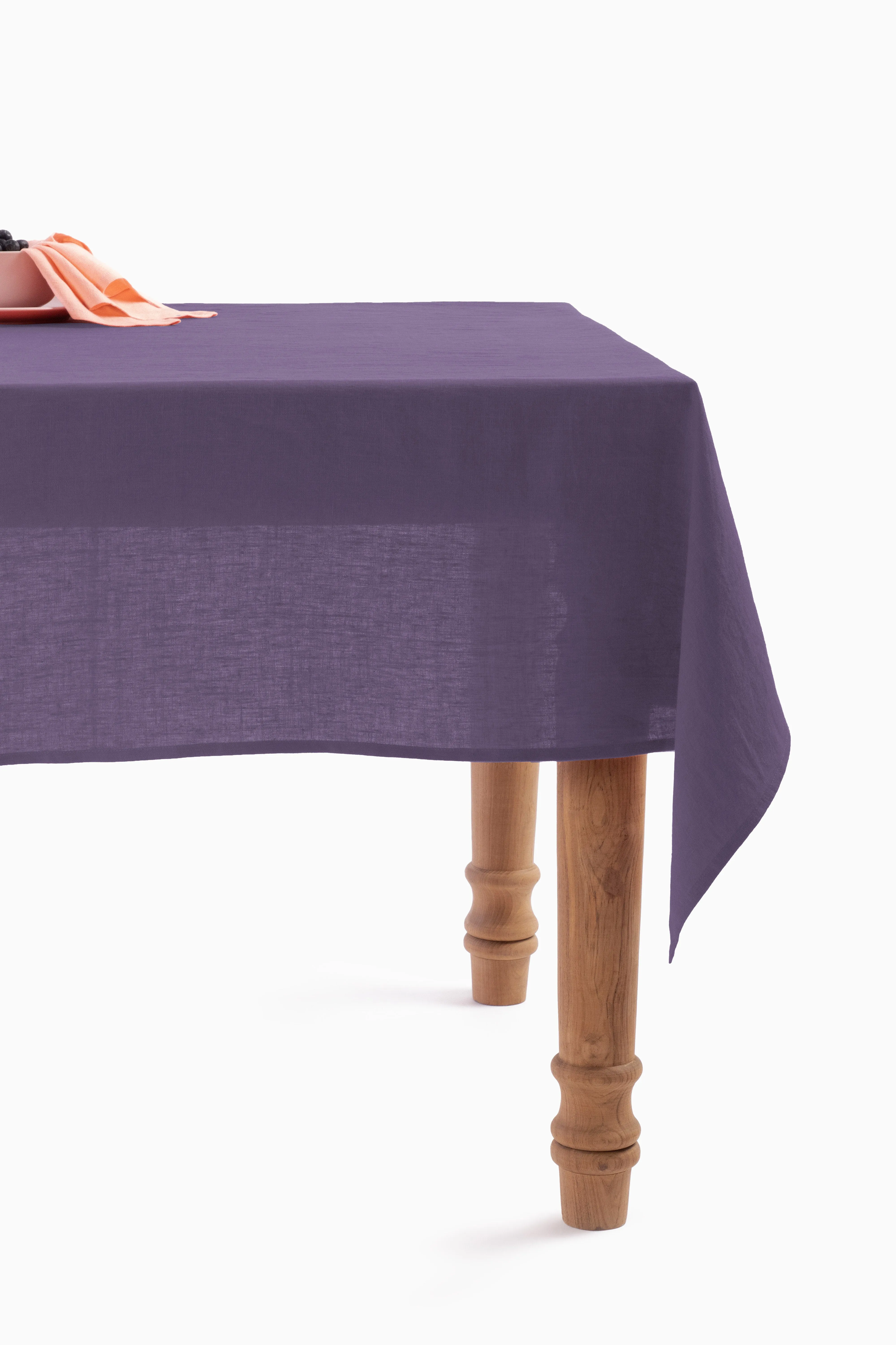 Linen Slumber Solid Tablecloth-Blackberry Wine
