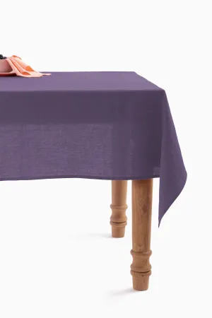 Linen Slumber Solid Tablecloth-Blackberry Wine