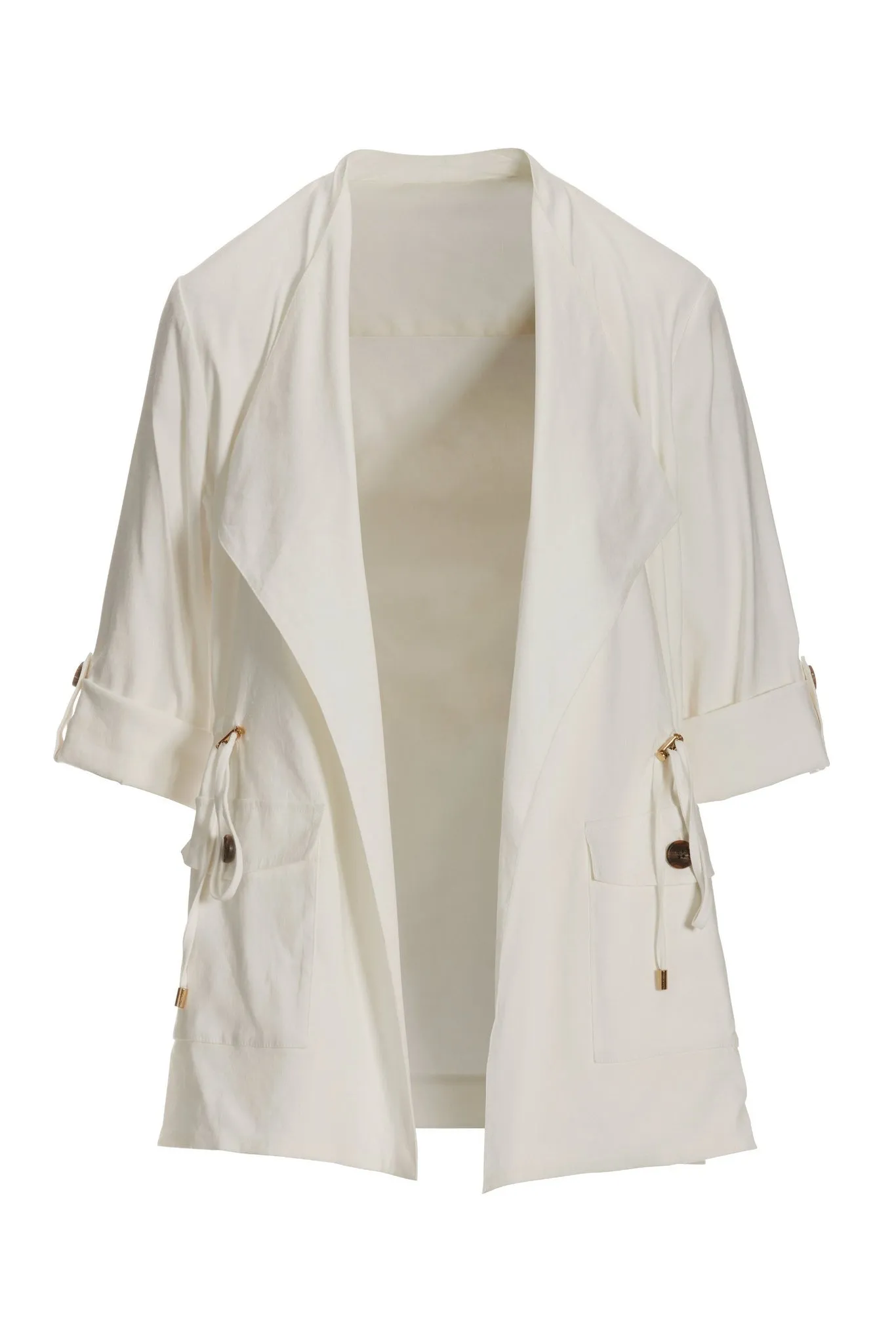 Linen Utility Jacket Off White