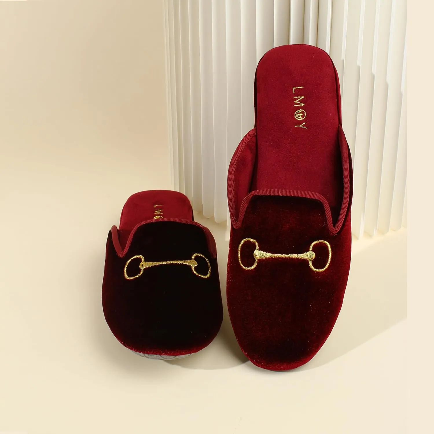 LMOY Velvet Slippers Women'S Slippers House Lightweight Non-Slip Elegant House Slippers