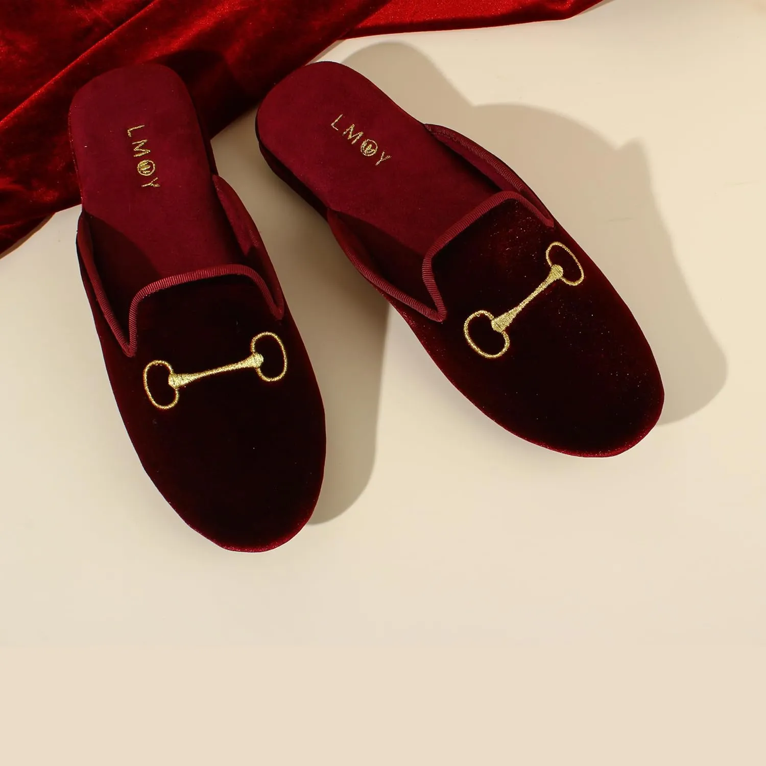 LMOY Velvet Slippers Women'S Slippers House Lightweight Non-Slip Elegant House Slippers