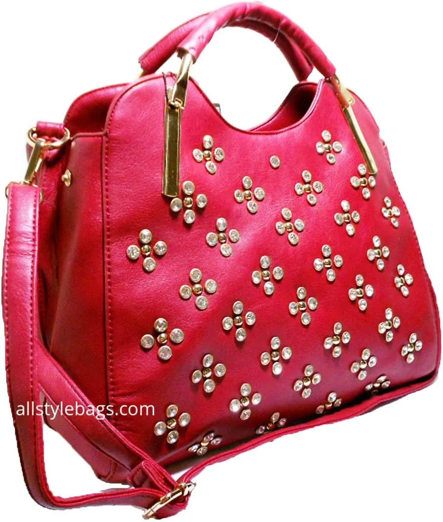 LOEM Designer inspire bling Rhinestone Shoulder bag handbag pebbled purse
