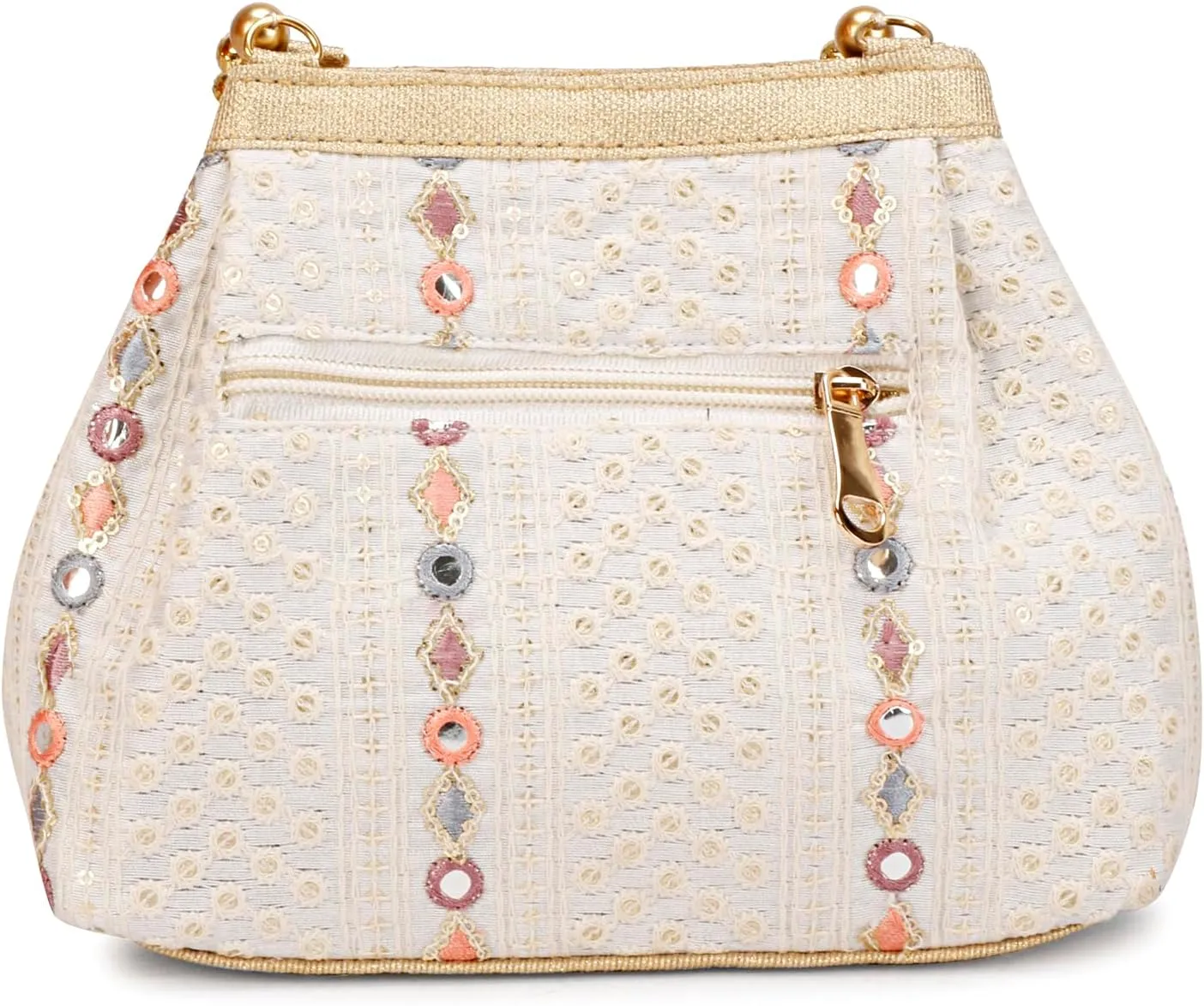 LONGING TO BUY Indian Ethnic Potli Handbag, Embroidered Evening Bag