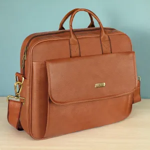 LOREM Faux Leather Messenger Bag – Smart & Spacious Fits Up to 15.6 - Ideal for all laptops - BG112