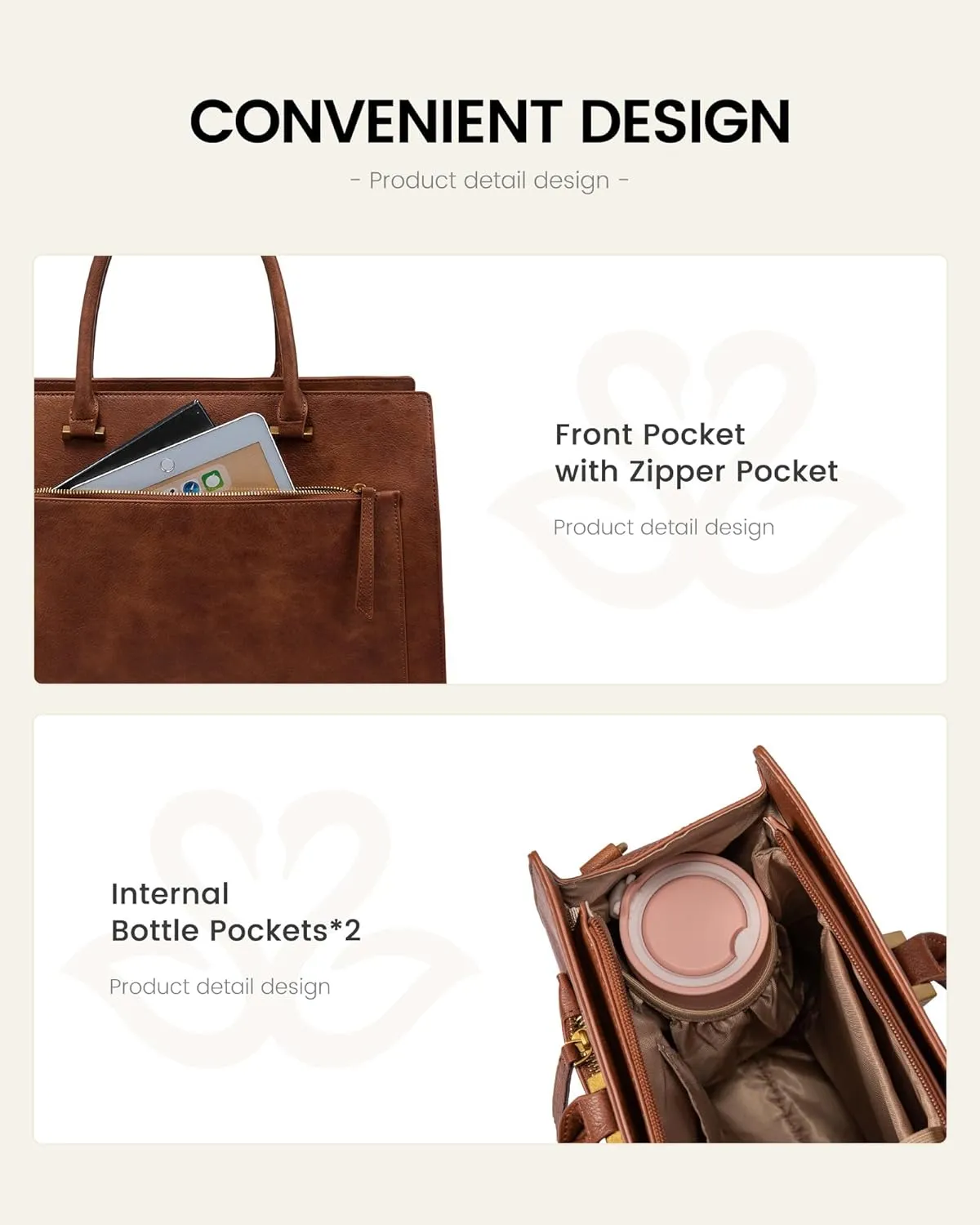 LOVEVOOK Laptop Bag for Women 15.6 Inch Tote Work Bag Leather Computer Briefcase Waterproof Business Teacher Office Handbag
