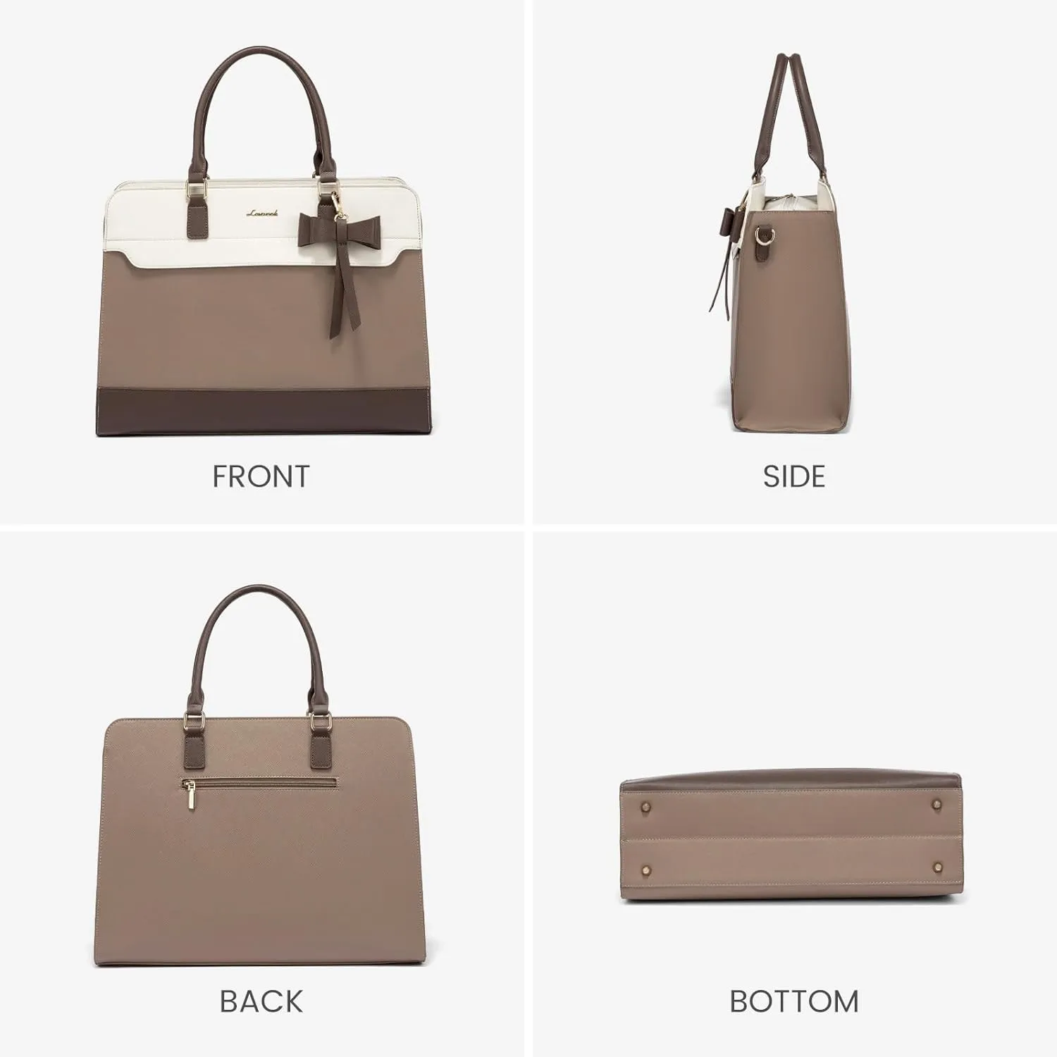 LOVEVOOK Laptop Tote Bag for Women,Leather Work Bag, Waterproof Business Teacher Bag,Large Computer Handbag Purse Briefcase,Office Gifts for Women