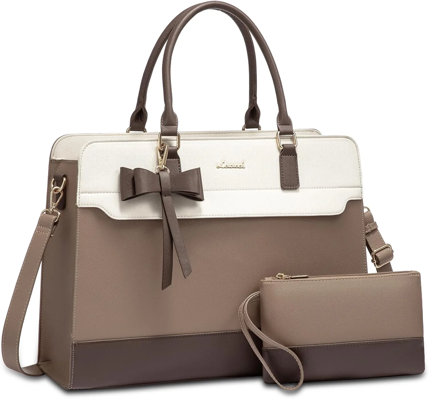 LOVEVOOK Laptop Tote Bag for Women,Leather Work Bag, Waterproof Business Teacher Bag,Large Computer Handbag Purse Briefcase,Office Gifts for Women