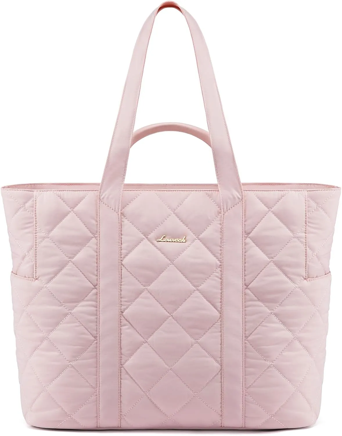 LOVEVOOK Tote Bag for Women,Large Puffer Tote Bag with Zipper,Quilted Puffy Work Bag Purse for Travel Beach Gym Weekend