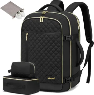 LOVEVOOK Travel Backpack for Women, Carry on Backpack for Airplanes,TSA Personal Item Travel Bag fits 15.6" Laptop,Travel Essentials Carry On Bag Flight Approved with 3 Packing Cubes