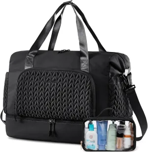 LOVEVOOK Travel Duffle Bag, Large Weekender Bags for Women Overnight Bag with Shoe Compartment, Hospital Bag for Women Labor Delivery, Personal Item Travel Carry on Bag for Airplanes