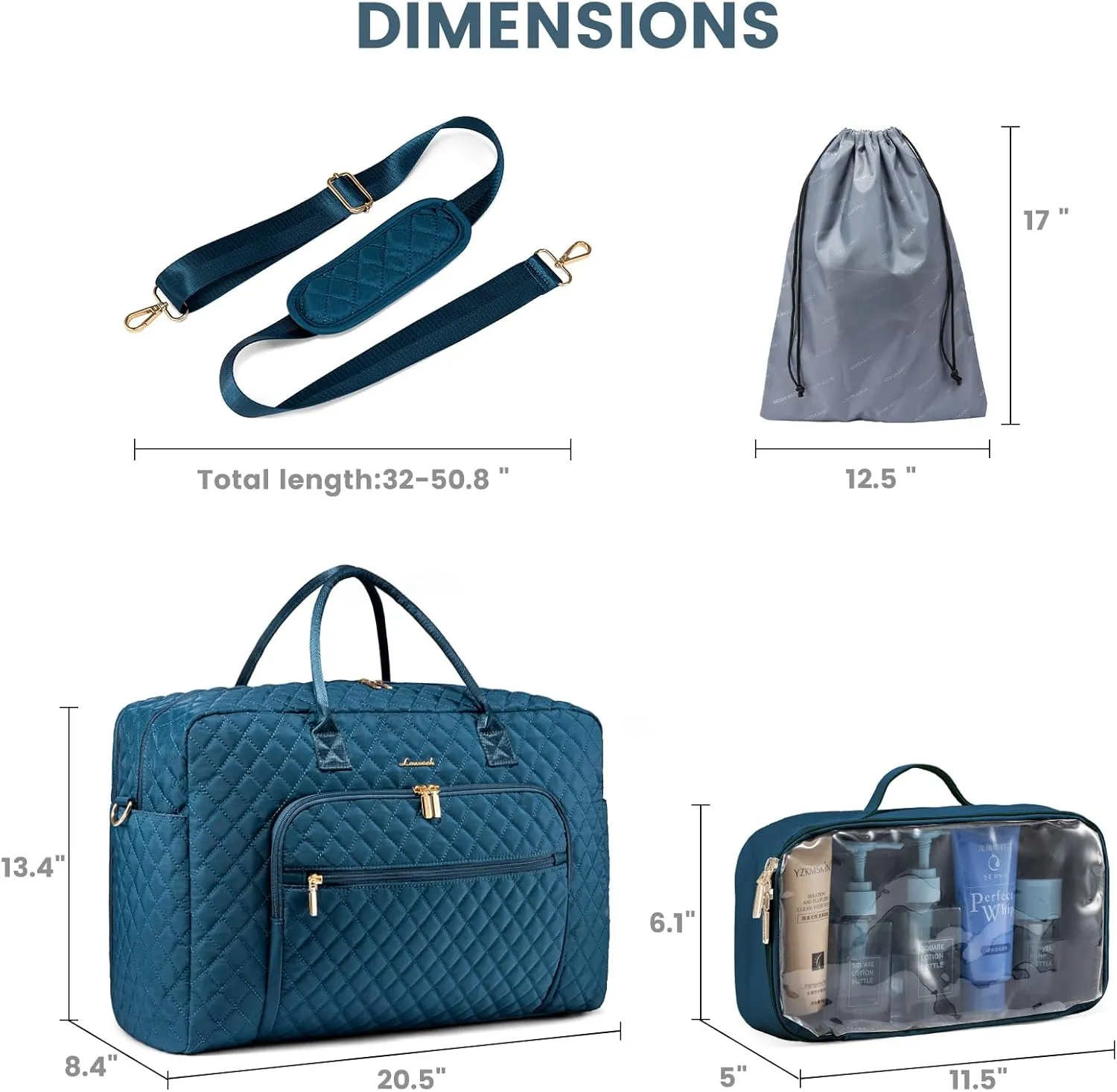 LOVEVOOK Travel Duffle Bag, Weekender Bag for Women with Toiletry Bag Carry on Overnight Bag with Laptop Compartment, Yoga Gym Bag with Wet Pocket Shoe Bag, Hospital Bag for Labor and Delivery