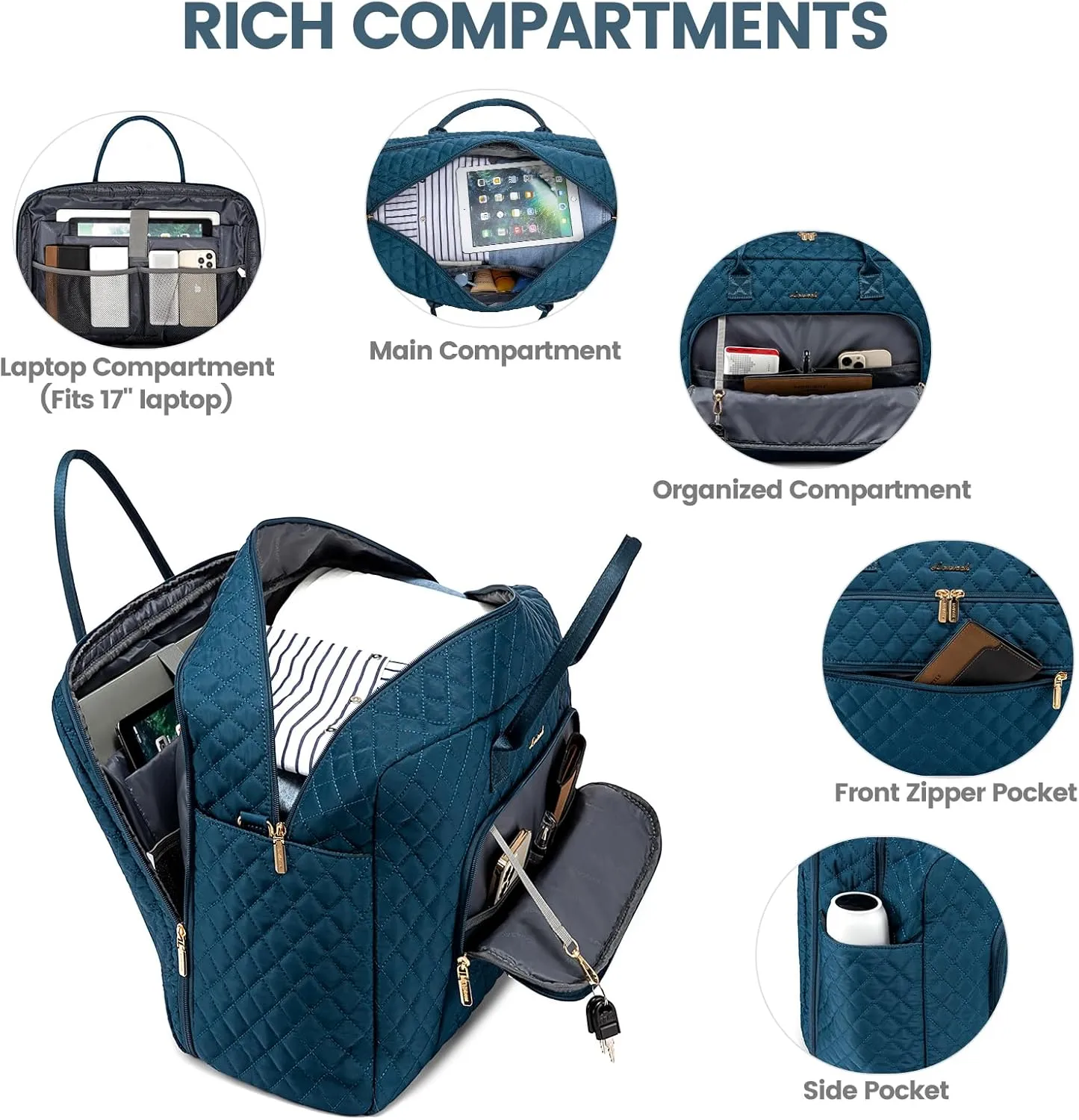 LOVEVOOK Travel Duffle Bag, Weekender Bag for Women with Toiletry Bag Carry on Overnight Bag with Laptop Compartment, Yoga Gym Bag with Wet Pocket Shoe Bag, Hospital Bag for Labor and Delivery