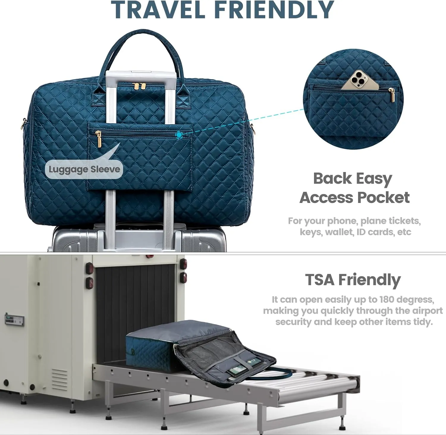 LOVEVOOK Travel Duffle Bag, Weekender Bag for Women with Toiletry Bag Carry on Overnight Bag with Laptop Compartment, Yoga Gym Bag with Wet Pocket Shoe Bag, Hospital Bag for Labor and Delivery