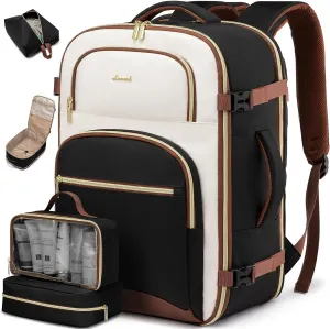 LOVEVOOK Travel Essentials Carry on Backpack 40L Travel Backpack for Women Men,Waterproof TSA Personal Item Travels Bag Airline Flight Approved,Large Carry on Luggage Laptop Backpack with Packing Cube