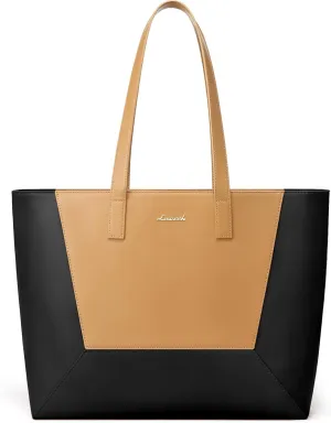 LOVEVOOK Vegan Leather Tote Bag for Women Top Handle Purses and Handbags Casual Work Tote Travel Shoulder Bag for Ladies