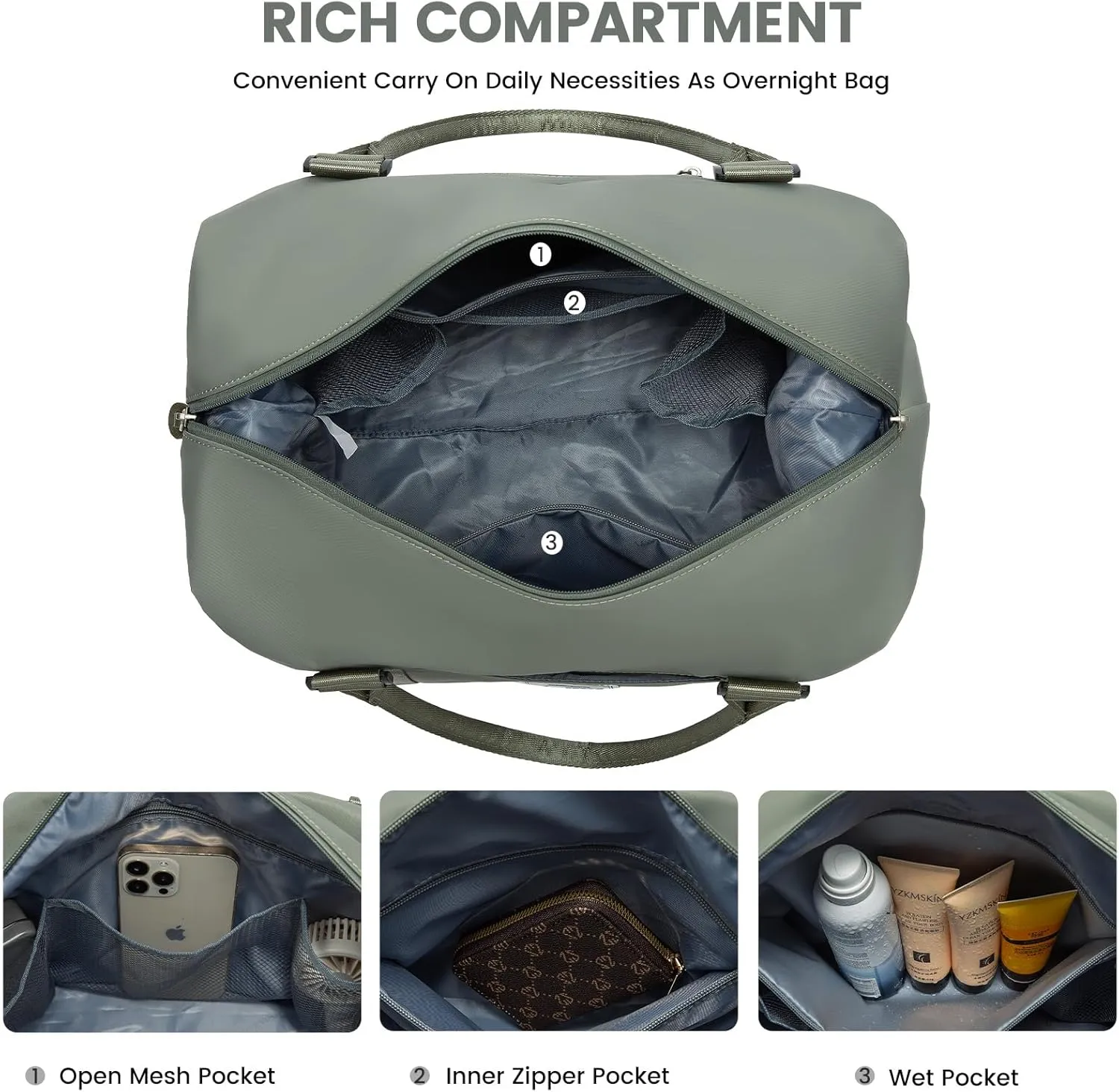 LOVEVOOK Weekender Bag for Women Cute Travel Tote Bag Gym Duffel Bag with Toiletry Bag Carry On Bag Overnight Hospital Bag