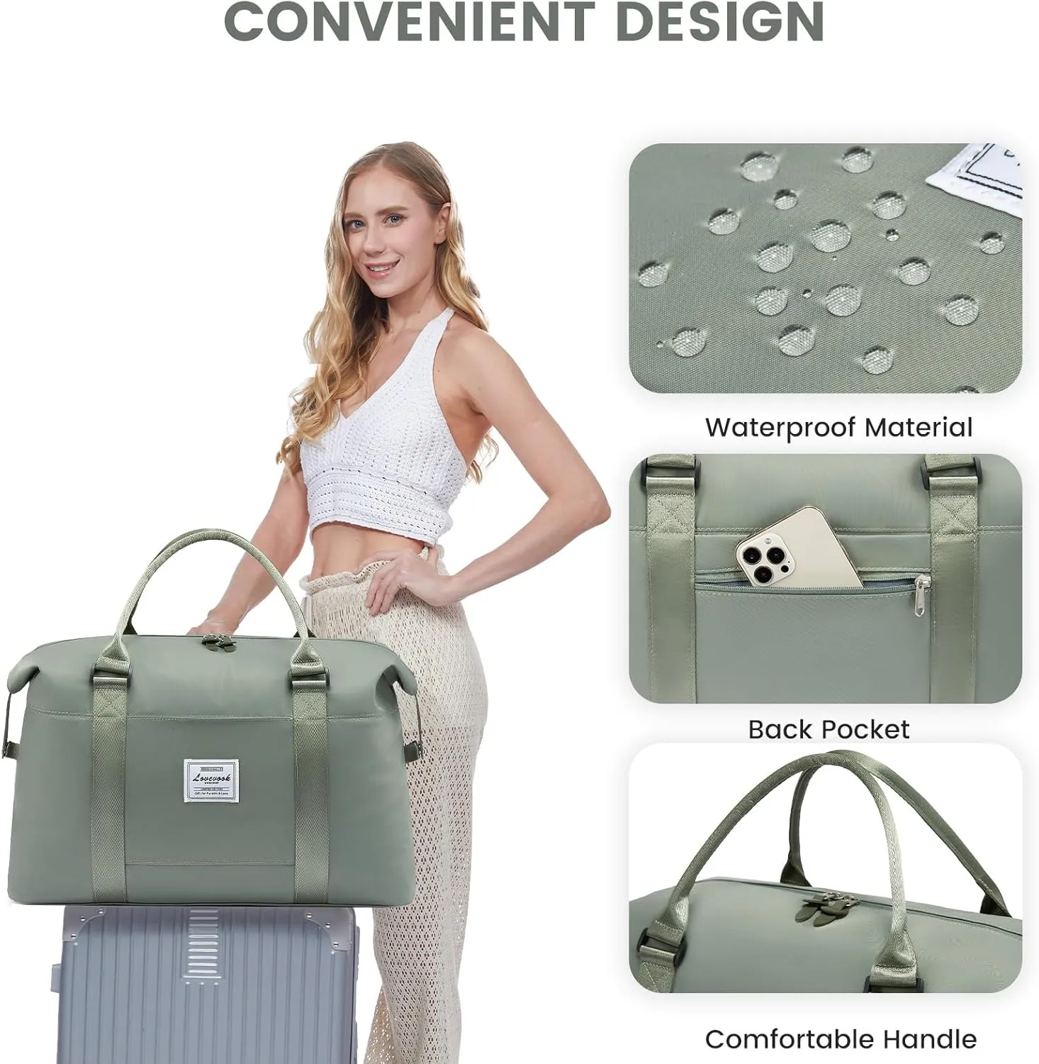LOVEVOOK Weekender Bag for Women Cute Travel Tote Bag Gym Duffel Bag with Toiletry Bag Carry On Bag Overnight Hospital Bag