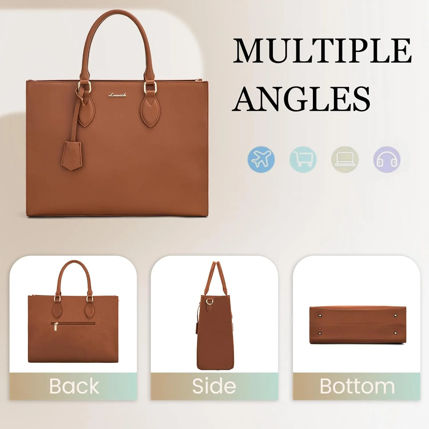 LOVEVOOK Women's 15.6 Inch Laptop Tote Briefcase Business Office Bag