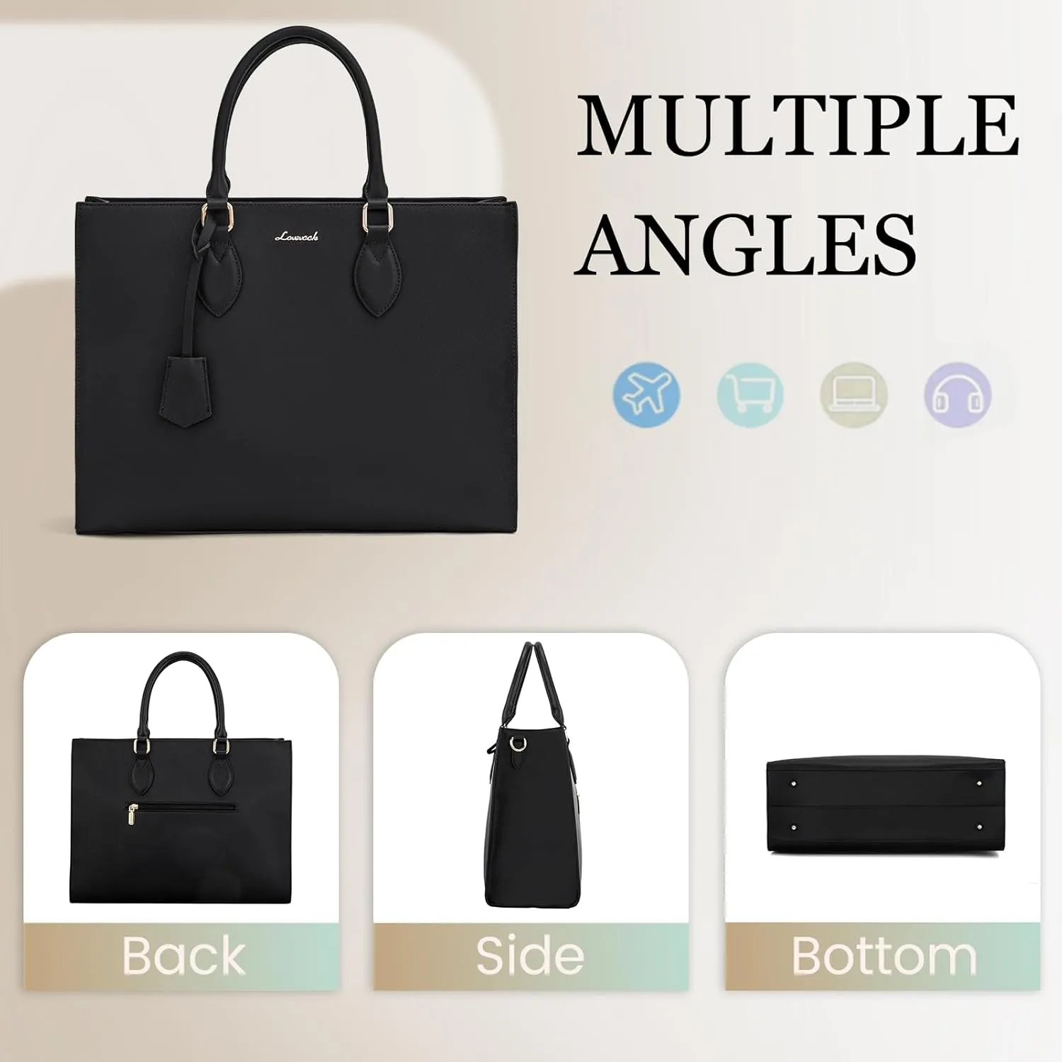LOVEVOOK Women's 15.6 Inch Laptop Tote Briefcase Business Office Bag