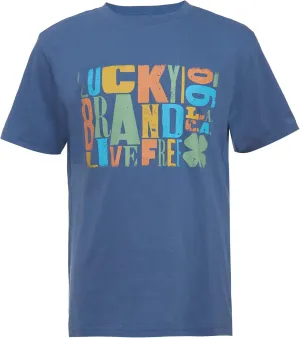 Lucky Brand Boys' Short Sleeve Graphic Crew Neck T-Shirt, Soft, Comfortable, Relaxed Fit